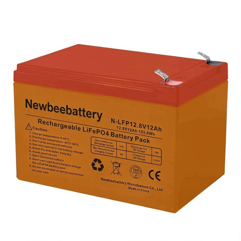 12.8V 12Ah LiFePO4 Battery view 2